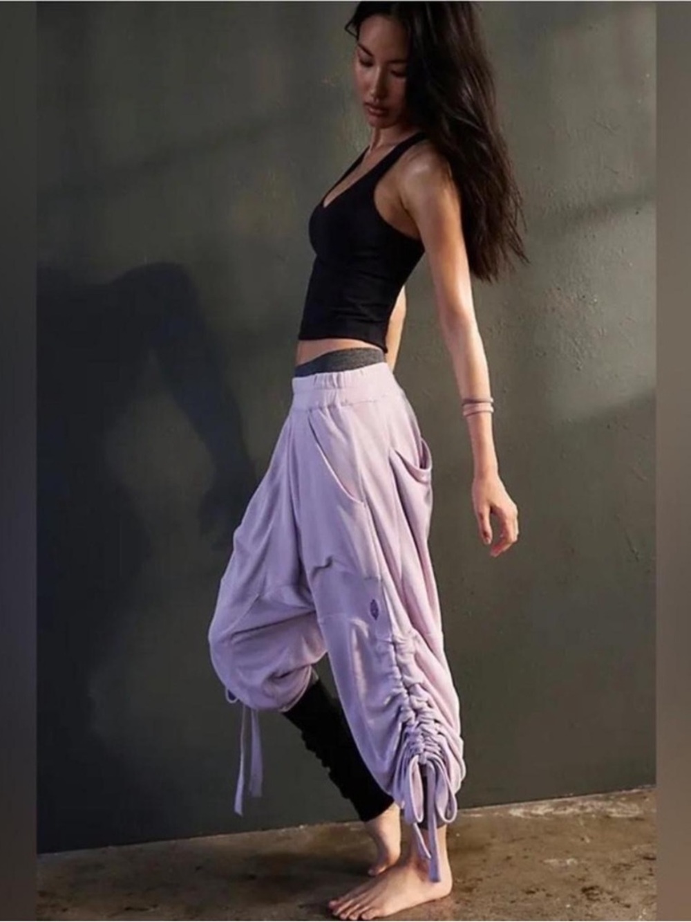 FP MOVEMENT It's A Tie Harem Pants NWT Lavender Dust
